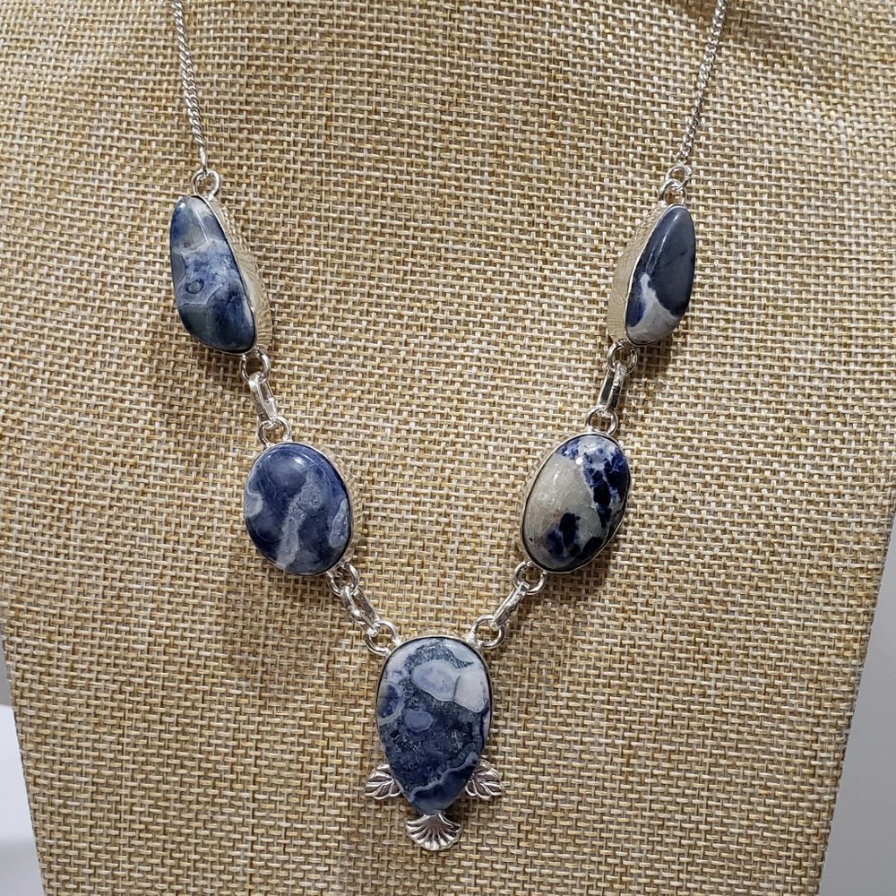 Botswana necklace, 925 silver botswana gemstone necklace